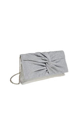 Womens Ruched Glitter Flap Evening Clutch Bags