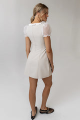 Alana Mini Dress in Beige