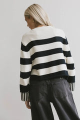 Helena Striped Sweater in Black FINAL SALE