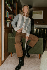 Amber Wide Leg Jeans in Brown FINAL SALE