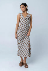 Renae Plaid Maxi Dress