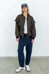Ricky Herringbone Bomber Jacket