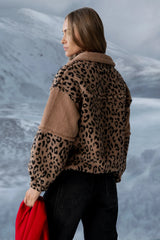 Maria Oversized Sherpa Jacket in Leopard FINAL SALE