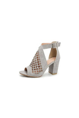 Outdoor Peep Toe Chunky Heel Fashion Shoes With Hollow out