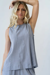 Kaytee Ribbed Top in Blue
