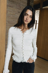 Warren Smocked Blouse in Ivory