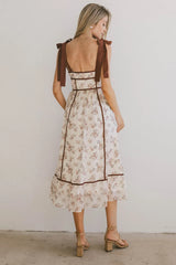 Zinnia Floral Tie Strap Dress FINAL SALE