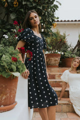 Tara Embroidered Midi Dress
