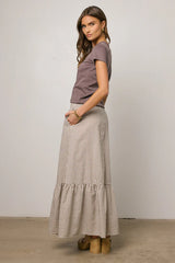 Willie Gingham Maxi Skirt FINAL SALE