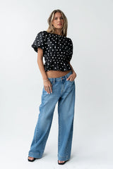 Terri Polka Dot Peplum Top FINAL SALE