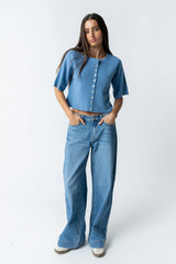Macey Knit Sweater in Blue