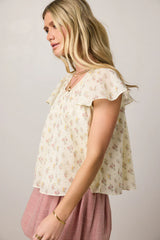 Terry Floral Blouse FINAL SALE