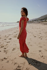 Grayson Floral Maxi Dress in Red FINAL SALE