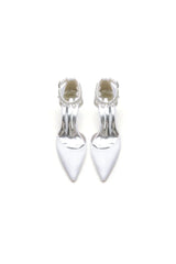 Pointed Toe Pearl Strap Kitten Heels