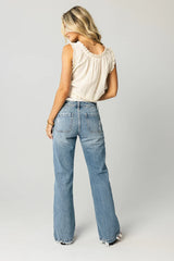 Dorian Embroidered Blouse in Ivory FINAL SALE