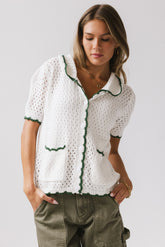 Jaida Contrast Knit Top