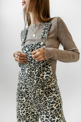 Tansy Denim Overalls in Leopard FINAL SALE
