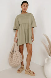Lennox Mini Dress in Olive FINAL SALE