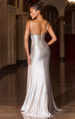 ROMINA GOWN LINEAR HOT STONE FITTED DRESS