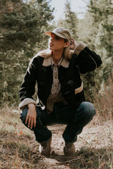 Collins Suede Jacket in Black FINAL SALE