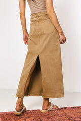 Harley Denim Midi Skirt in Mocha FINAL SALE