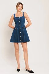URBAN POLISH DENIM MINI DRESS