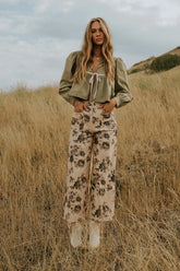 Iris Floral Wide Leg Pants FINAL SALE