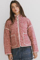 Kadee Quilted Jacket in Burgundy FINAL SALE
