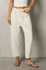 Rosie Tencel Loose Pants in Beige FINAL SALE