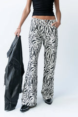 Moss Abstract Wide Leg Jeans