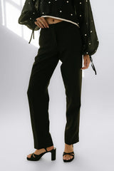 Mitchel Straight Leg Trouser in Black