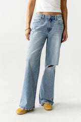 Devon Distressed Wide Leg Jeans