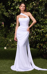 Caitlin Gown Convertible Tie Chiffon Dress Off White