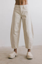 Lex Barrel Jeans in Ivory FINAL SALE