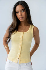 Apollo Knit Tank Top in Yellow