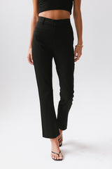 Willow Slim Straight Trouser in Black