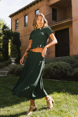 Micah Smocked Blouse in Teal FINAL SALE