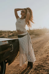Kalani Crochet Tank Top in Cream