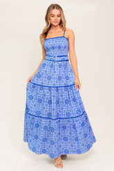 WESTON MAXI DRESS BLUE