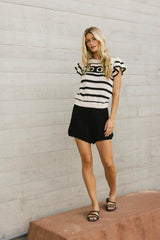 Whitney Crocheted Sweater Top FINAL SALE