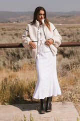 Gabby Fleece Zip Up in Cream FINAL SALE
