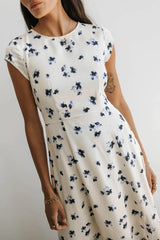 Daniella Floral Dress in Cream FINAL SALE