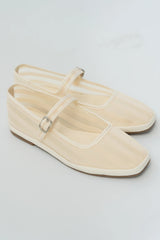 Morocco Mesh Flat in Bone