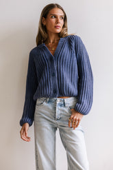 Katie Knit Cardigan in Navy FINAL SALE