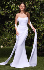 Caitlin Gown Convertible Tie Chiffon Dress Off White