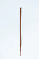 Delia Brushed Gold Belt in Tan