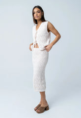 Joana Knit Skirt in Ivory