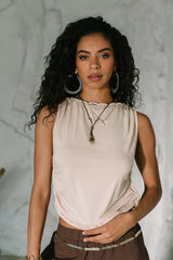 Maia Braided Top in Bone
