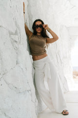 Maia Braided Top in Brown