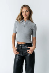 Cami Ribbed Sweater in Grey